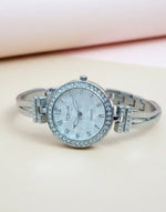 Elegant Fashion Bracelet Watch for Girls in Gold & Silver Colors