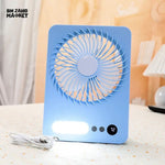 FOLDABLE SLIM MINI SUMMER DESK FAN WITH LED LIGHT